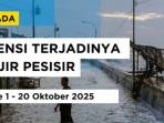 BMKG Rilis Potensi Banjir Pesisir di Wilayah Pesisir Indonesia Periode 1-20 Oktober 2025