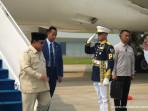Prabowo Tiba di Indonesia Usai Lawatan ke Prancis, Disambut Gibran dan Menhan