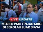 VIDEO Momen Menko PMK Pratikno Tinjau Makan Bergizi Gratis di SLB Cahaya Jaya