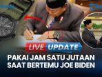 VIDEO Tampilan Sederhana Prabowo Pakai Jam Satu Jutaan Saat Bertemu Joe Biden di Gedung Putih