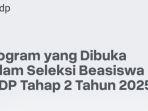 3 Program yang Dibuka dalam Seleksi Beasiswa LPDP Tahap 2 2025