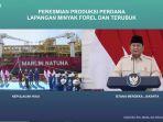 Resmikan Proyek Migas, Prabowo: Banyak Kekuatan yang Ingin Indonesia Terpecah Belah
