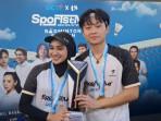 Duel Badminton, Nabila Taqiyyah dan Samuel Cipta Tak Sangka Kalahkan Betrand Peto-Rara Sudirman