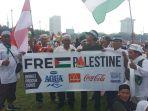 Aksi Bela Palestina di Monas Gaungkan Boikot Produk Perusahaan Multinasional yang Pro-Israel