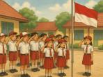 Lirik Lagu Indonesia Raya 3 Stanza, Dinyanyikan Siswa di Pagi Ceria Hari Anak Nasional 2025