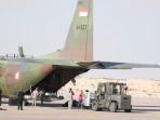 Dua Pesawat Hercules TNI yang Bawa Bantuan Kemanusiaan Untuk Rakyat Palestina Tiba di Mesir