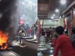 Demo Mahasiswa di Gedung DPRD Sultra Memanas, Ban Dibakar dan Ruang Rapat Paripurna Diduduki
