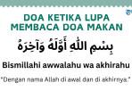 Doa Ketika Lupa Baca Doa Makan, Jangan Sampai Kehilangan Berkah dari Allah