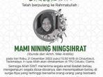 Ibu Nike Ardilla Meninggal Dunia Jelang Peringatan Ulang Tahun Mendiang sang Putri
