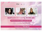  Peduli Kanker Payudara, YOU Beauty Sumbang Produk Perawatan Wajah, Kosmetik, serta Dana Rp 30 Juta untuk Lovepink Indonesia