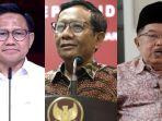 Jusuf Kalla & Cak Imin Puji Mahfud yang Mundur sebagai Menko Polhukam, Tanya Kapan Giliran Prabowo