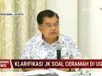 Jusuf Kalla Klarifikasi soal Ceramah di Masjid UGM, Jelaskan Alasan Pakai Istilah 'Mati Syahid'
