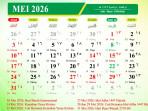 Daftar Tanggal Merah Mei 2026, Ada 16 Hari Libur dan 3 Long Weekend Cocok untuk Liburan