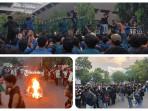 Demo Mahasiswa di DPRD Jateng dan Solo: Bakar Spanduk, Blokir Jalan, Panjat Pintu Gerbang