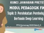 Kunci Jawaban Pretest Modul Pedagogik Fikih Topik 4: Pendekatan Pembelajaran Berbasis Deep Learning