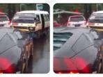 Mobil Sport Lamborghini Adang Angkot Lawan Arah di Bandung 