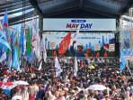 Hadiri May Day di Monas, Prabowo Dimintai Beasiswa LPDP untuk Aktivis Buruh