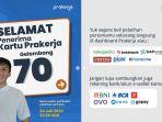 Hasil Seleksi Kartu Prakerja Gelombang 70 Telah Diumumkan, Berikut Tahapnya
