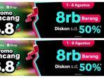 Nikmati Promo 8.8 Tokopedia Dapat Diskon hingga 50 Persen, Belanja jadi Lebih Hemat