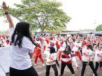 Kemeriahan Relawan Ganjar dan Masyarakat Banyumas Senam Sehat Bersama