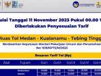 Besaran Tarif Tol Medan-Kualanamu-Tebing Tinggi Terbaru, Berlaku per 11 November 2023​