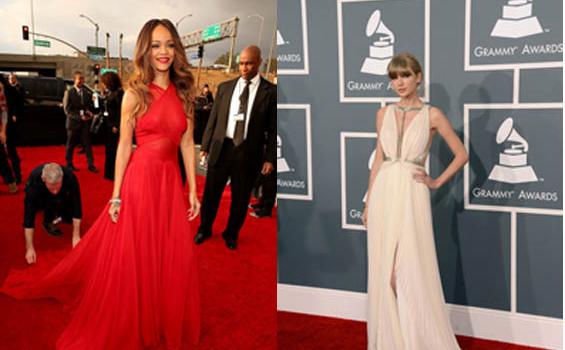 Ini Gaun-gaun Memukau di Grammy Awards 2013 - rihanna_dan_taylor_swift.jpg