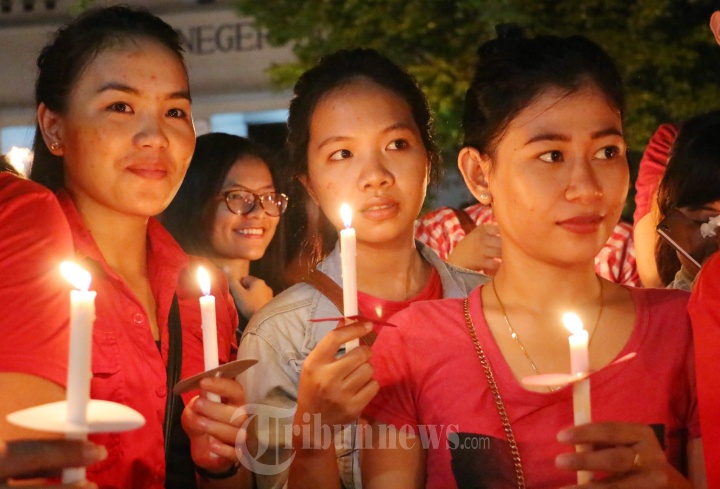 1000 Lilin Jateng Ikrar Lintas Agama Manado NKRI Tetap Utuh