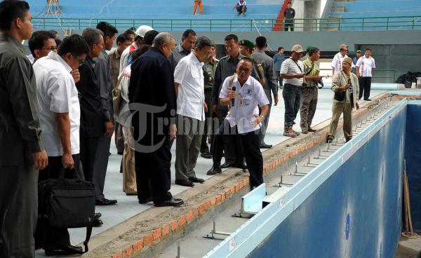 Wapres meninjau Venues Aquatik Jakabaring Sport City