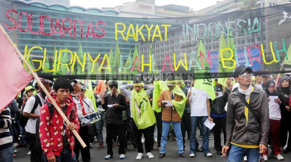 Aksi Simpati Buruh Freeport