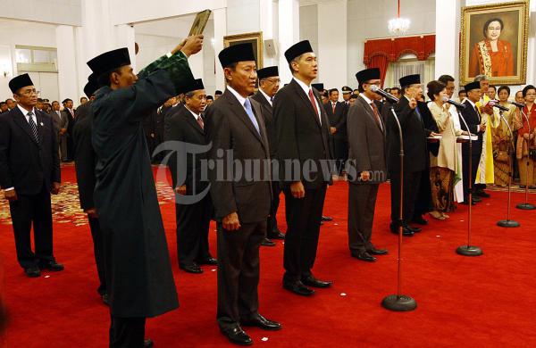 Pelantikan Menteri Hasil Perombakan Kabinet