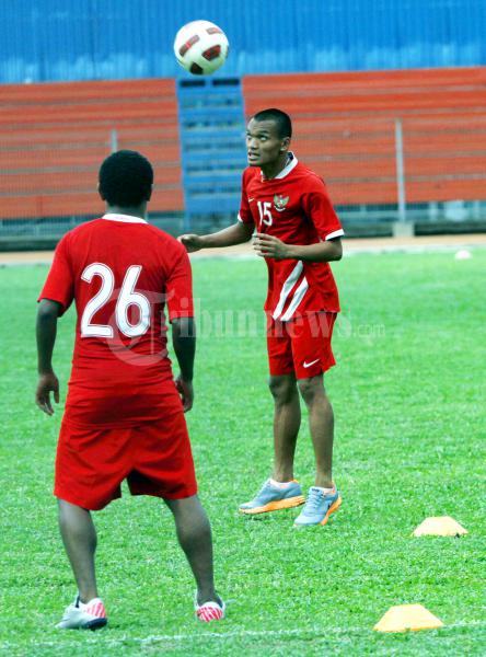 Ferdinan Sinaga Penyerang Timnas U 23 Berlatih