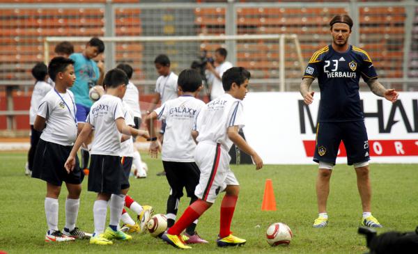 Coaching Clinic David Beckham Di GBK Senayan Jakarta