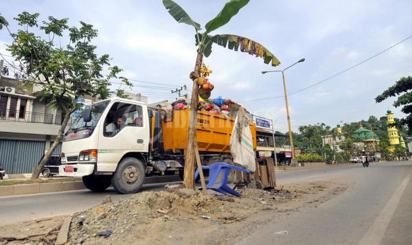 Warga Tanam Pohon Pisang Buah Duren