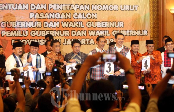 Nomor Urut Cagub Dan Cawagub DKI Jakarta