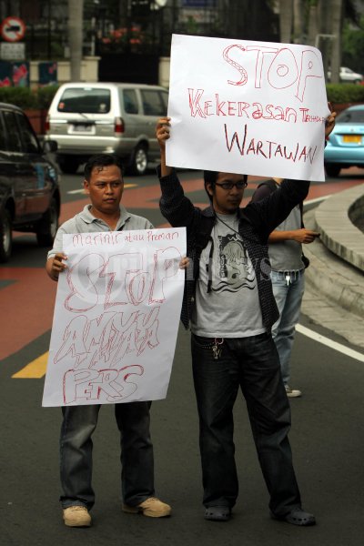 Protes Kekerasan Terhadap Wartawan