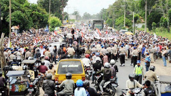 Warga Ogan Ilir turun ke jalan tuntut tanah dari PT PN