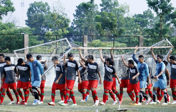 Timnas U 22 latihan Di Pekanbaru