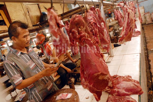 Penjual Daging Sapi di Pasar Kebayoran Lama