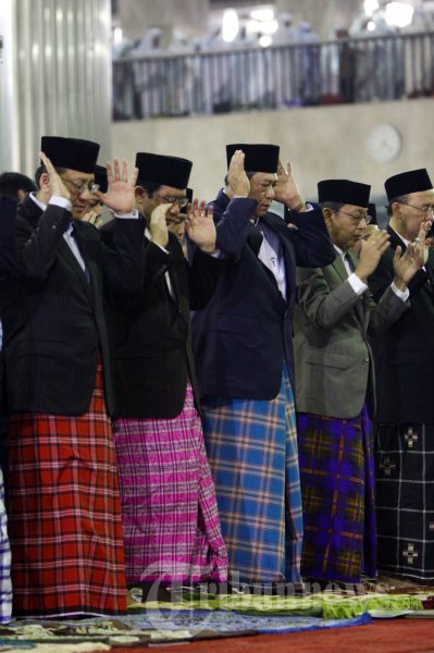 Presiden SBY Shalat Idul Fitri
