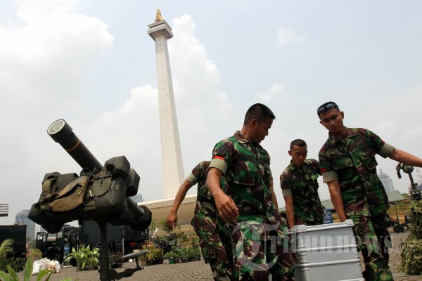 Persiapan Pameran Alutsista TNI AD
