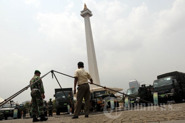 Persiapan Pameran Alutsista TNI AD