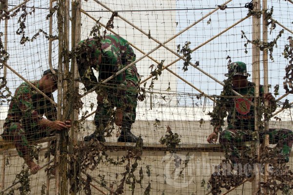 Persiapan Pameran Alutsista TNI AD