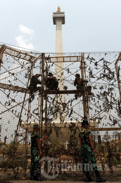 Persiapan Pameran Alutsista TNI AD
