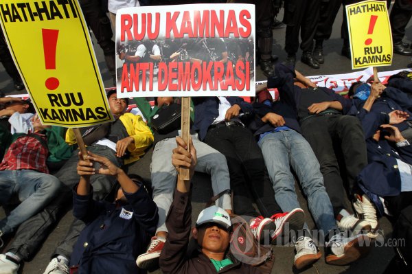 Unjuk Rasa Tolak RUU Kamnas