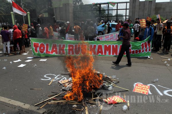 Unjuk Rasa Tolak RUU Kamnas