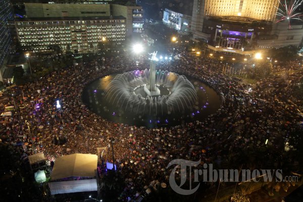 Bundaran HI Diserbu Pengunjung