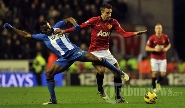 Manchester United Robin Van Persie vs Wigan Athletic