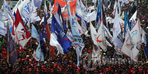 Demo Buruh di HI