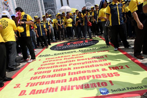 Unjukrasa Serikat Pekerja Indosat