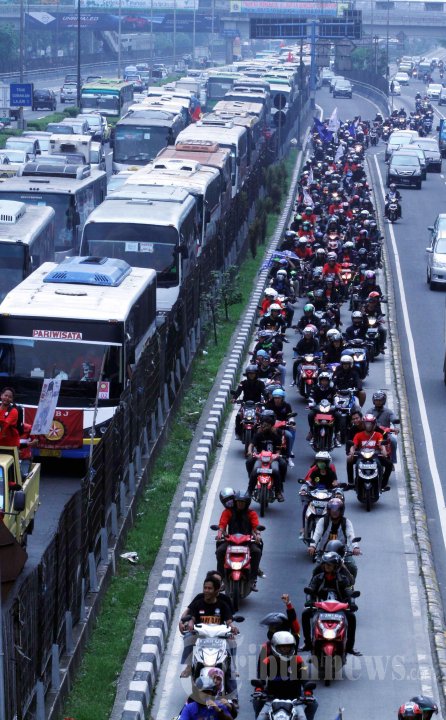 Kemacetan di Perayaan Hari Buruh Internasional